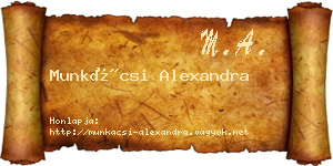 Munkácsi Alexandra névjegykártya
